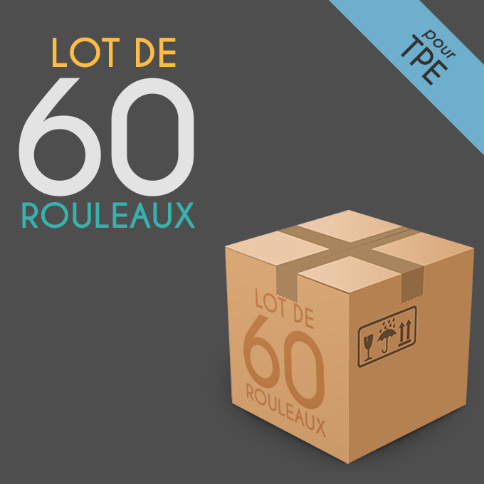 57x40x12 - Carton 50 Rouleaux de caisse thermique - Egédis